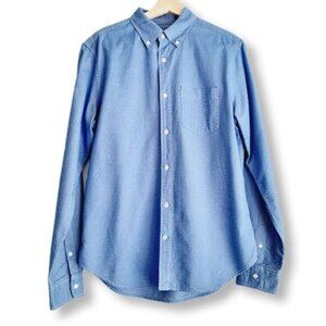 GAP 100% Cotton Modern Oxford Fit Button Down Shirt Blue Men's Sz M